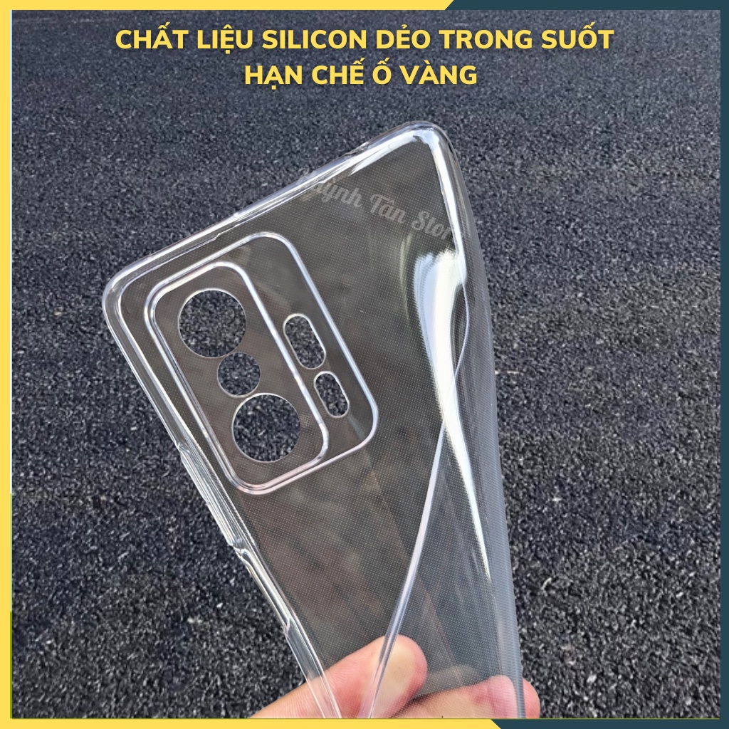 Ốp lưng xiaomi 11t mi 11t pro silicon trong suốt chính hãng GOR bảo vệ camera phụ kiện huỳnh tân store