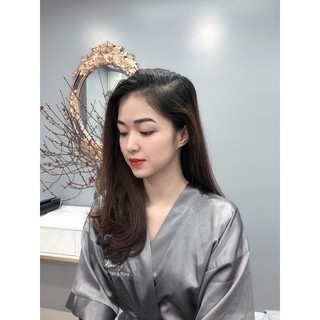 Áo choàng spa - make up Thêu tên logo