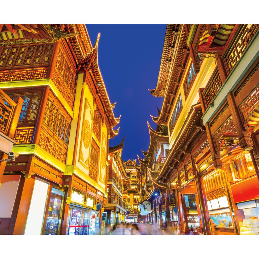 Tranh lụa 3d Hồng Kông Đường Phố Kích Thước 1,5m x 2m HKĐP01