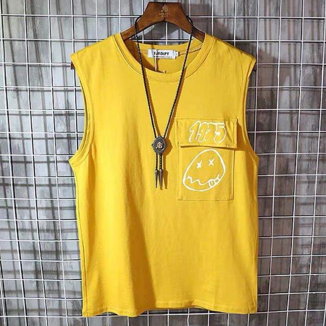 Áo thun ba lỗ nam đẹp in 1975 trên nắp túi, áo tanktop thun cotton co dãn 4 chiều sang xịn mịn ulzzang | BigBuy360 - bigbuy360.vn