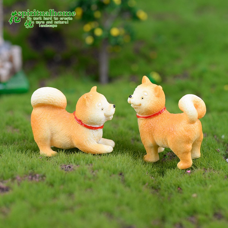 Phụ Kiện Tiểu Cảnh - Chú Cún Chó Shiba Trang Trí Chậu Cây, Sen Đá, Cây Cảnh Bonsai