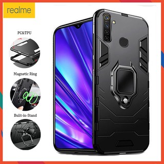 Ốp lưng giáp cứng có nhẫn chống cho điện thoại REALME 5 5I 5 PRO 
5.0