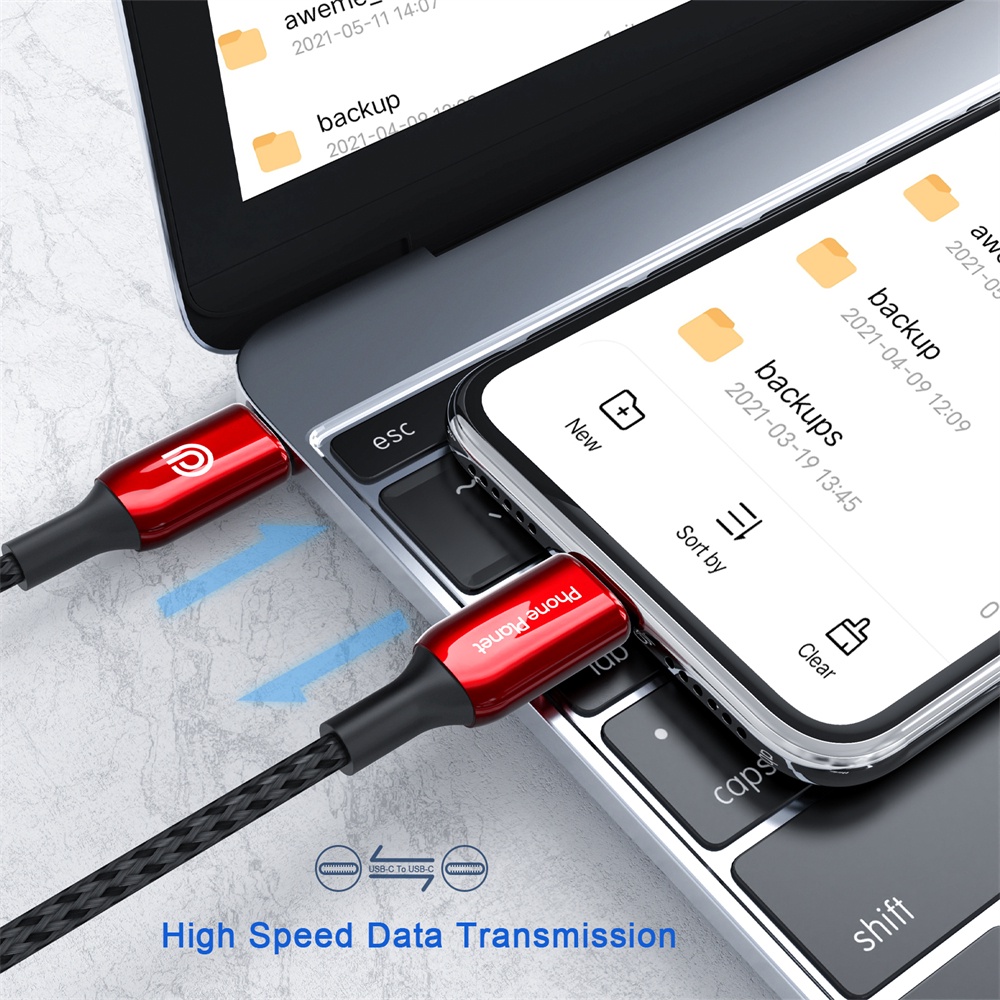 Phone Planet Cáp Sạc Nhanh USB C to type C QC 3.0 3A 60W Cho Macbook Samsung S9 Plus Huawei P40 Pro Xiaomi