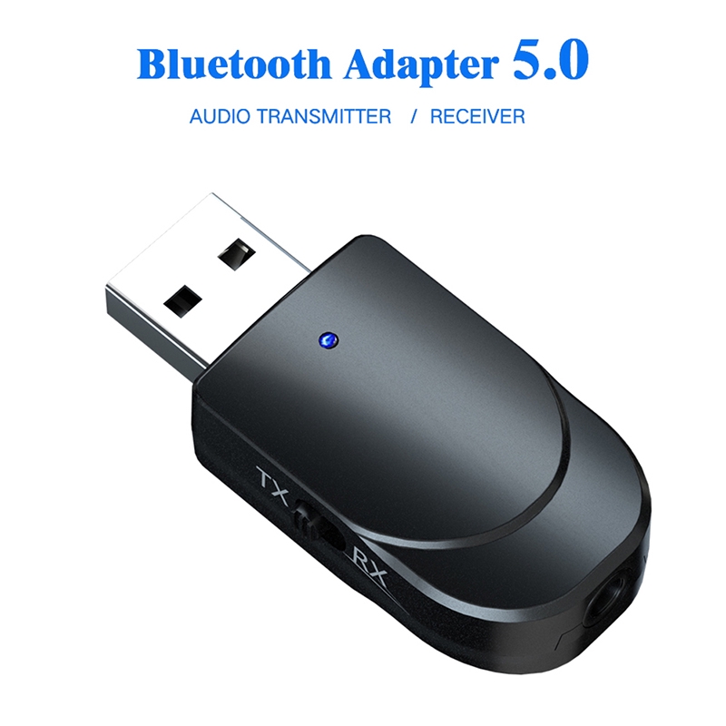 USB thu phát tín hiệu âm thanh 2 trong 1 không dây kết nối bluetooth 5.0 mini jack 3.5mm dành cho TV/đầu PC xe hơi