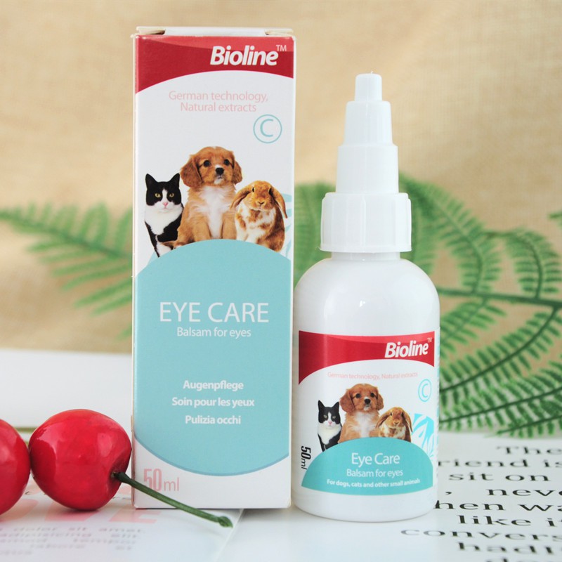 Nước nhỏ vệ sinh mắt cho chó mèo EYE CARE BIOLINE 50ml