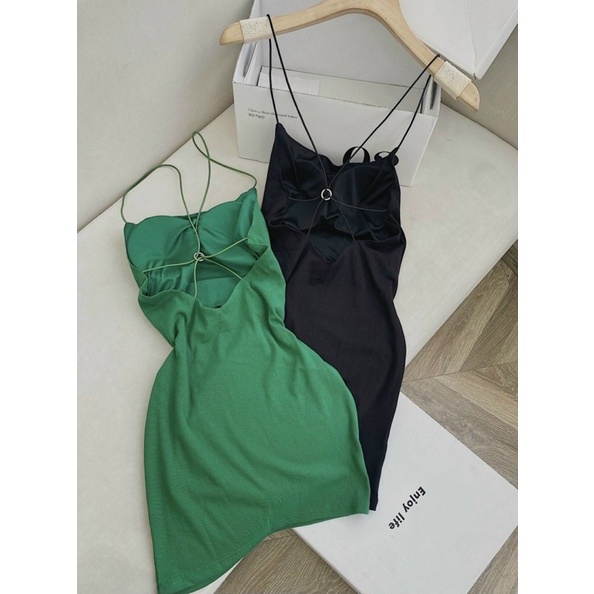 ĐẦM BODY 2S ĐAN DÂY LƯNG🤍🤎