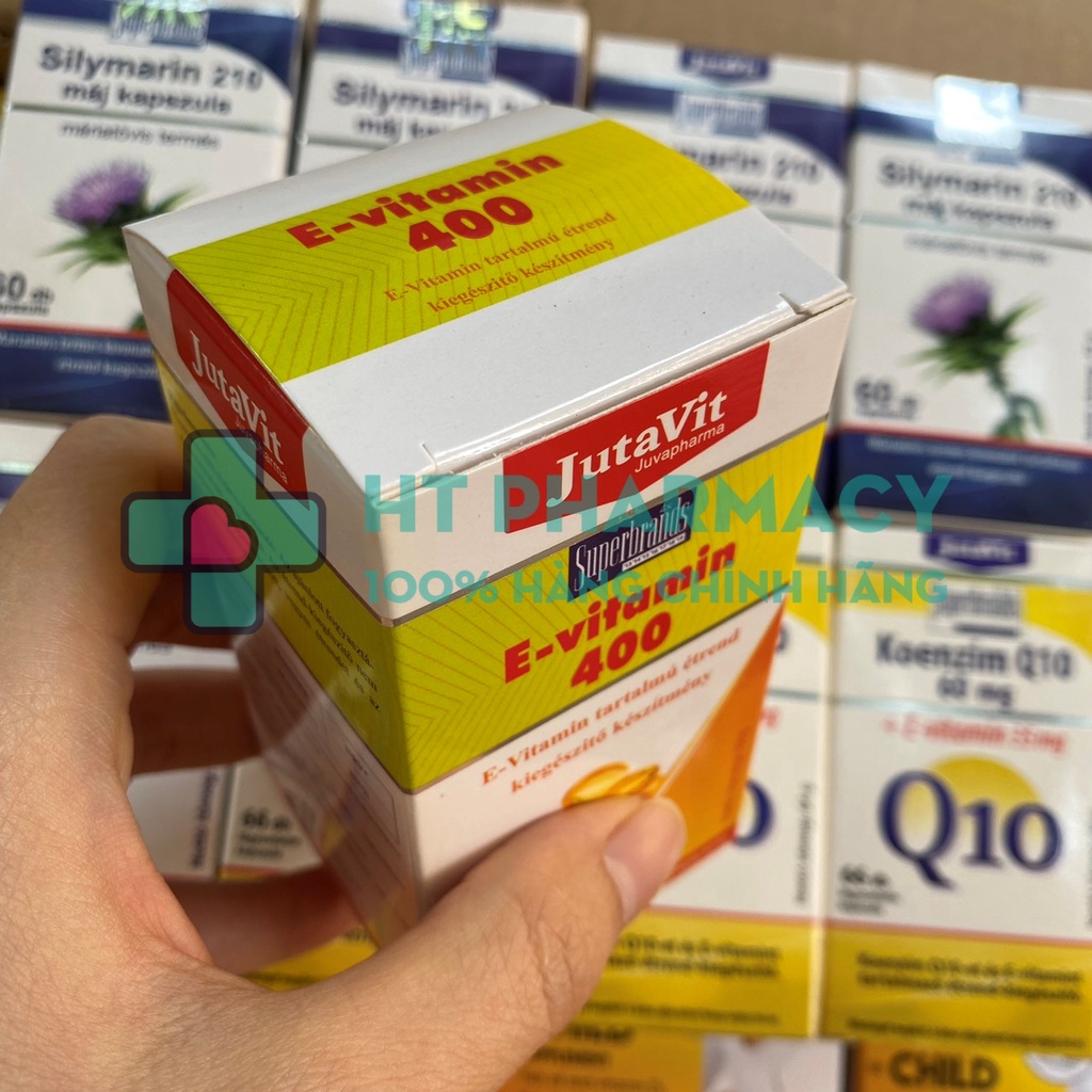 JutaVit E-vitamin 400 - Hỗ trợ hạn chế quá trình lão hóa, giúp làm đẹp da.