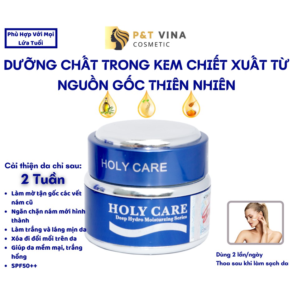 [Chính Hãng] Kem Dưỡng Trắng Da Ngừa Sạm Nám Holy Care Xanh Dương 20G