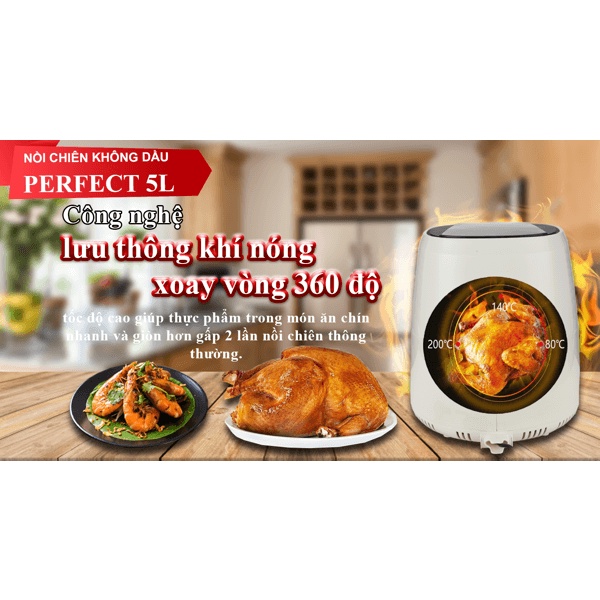 Nồi Chiên Không Dầu Perfect GLA-768 (5L)