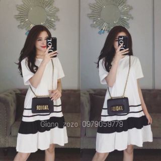 Váy bèo cute viền trắng đen