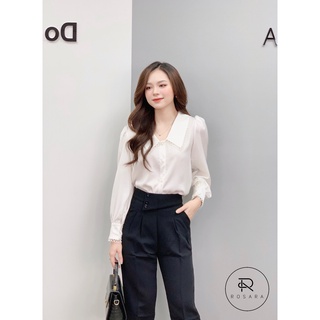 ÁO SƠ MI LỤA NỮ CÔNG SỞ HỌA TIẾT CỔ AM235