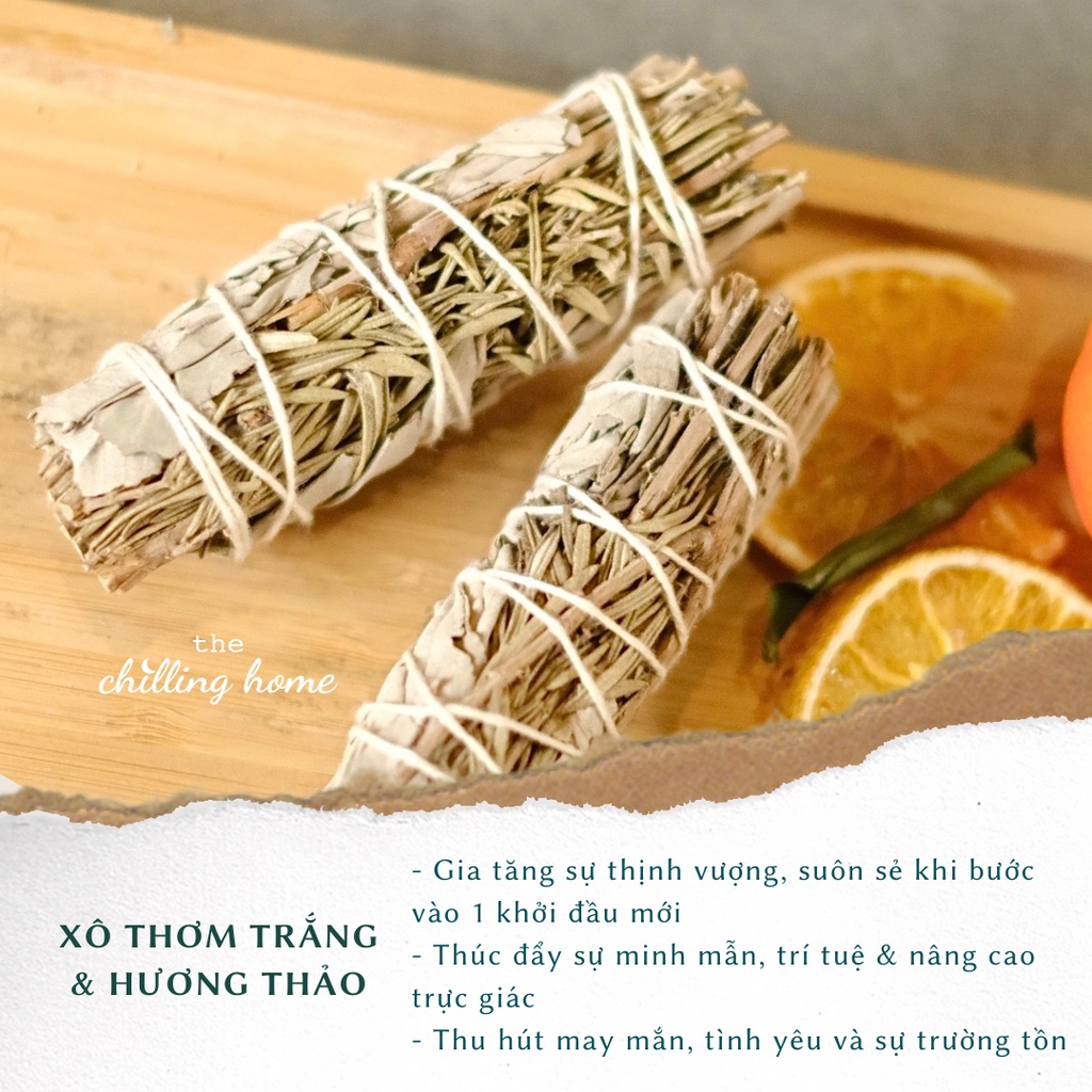 Xô thơm trắng và hương thảo  tạo nên khởi đầu mới