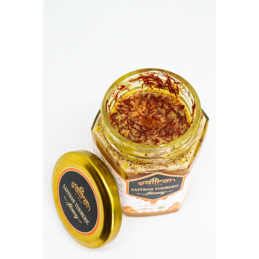 [GIẢM SỐC] - Combo 2 hũ mật ong ngâm saffron và tinh bột nghệ 180ml/hũ