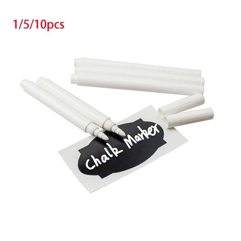 JANE 1/5/10pcs White Liquid Chalk Environmental Glass Windows Blackboard Marker