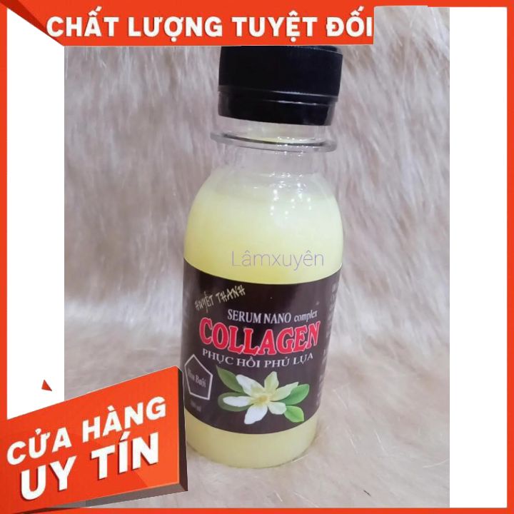 HUYẾT THANH SERUM NANO COMPLEX COLLAGEN PHỤC HỒI PHỦ LỤA chai nhỏ 100ML sử dụng trực tiếp h0oặc pha thuốc số 1