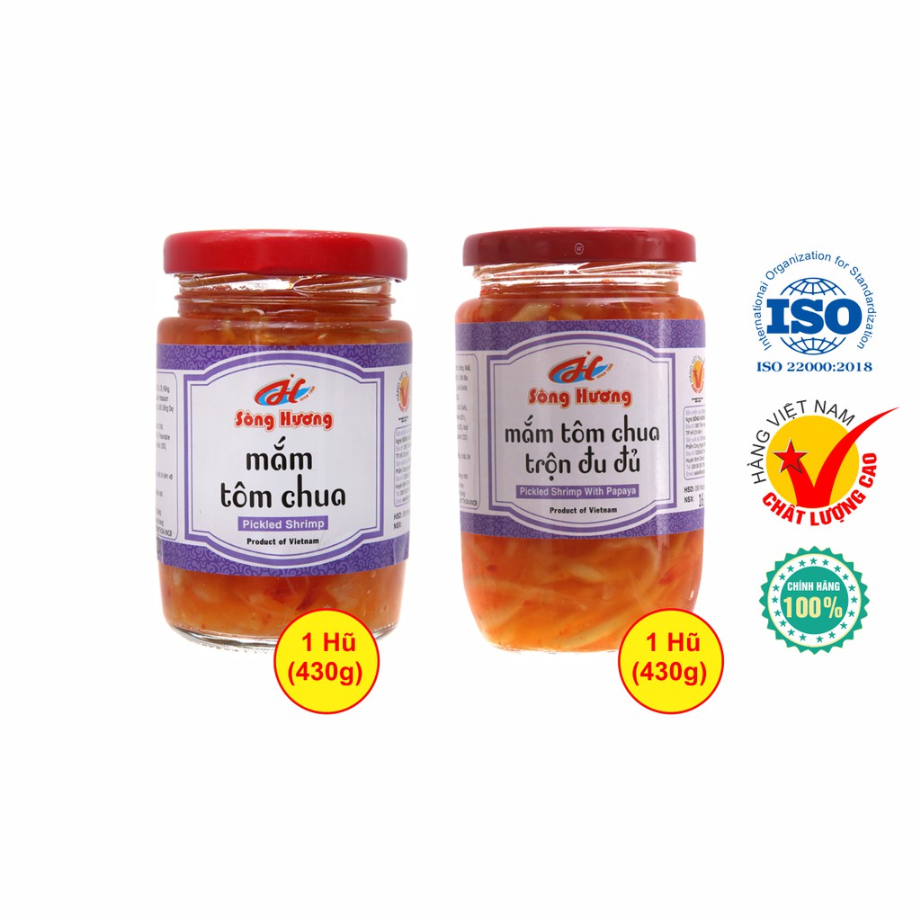 Combo 1 Hũ Mắm Tôm Chua 430g + 1 Hũ Mắm Tôm Chua Trộn Đu Đủ 430g Sông Hương Foods | BigBuy360 - bigbuy360.vn