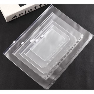 TÚI ZIP TRONG SUỐT CÁC SIZE A6/A5/B5/A4 dành cho bìa còng