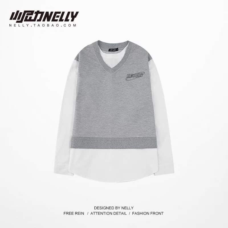 Áo gile tay sơ mi Nelly màu xám G340 | BigBuy360 - bigbuy360.vn