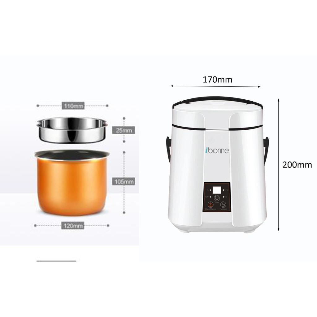 Nồi nấu đa năng IBONNE IB-28- Dung tích 1.2L | BigBuy360 - bigbuy360.vn