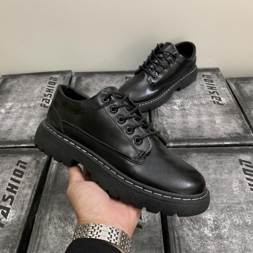 🖋 Giày nam cổ thấp, giày dr martens nam, giày da nam, boot cổ thấp tăng chiều cao 4,5 cm Dr 302 New ,