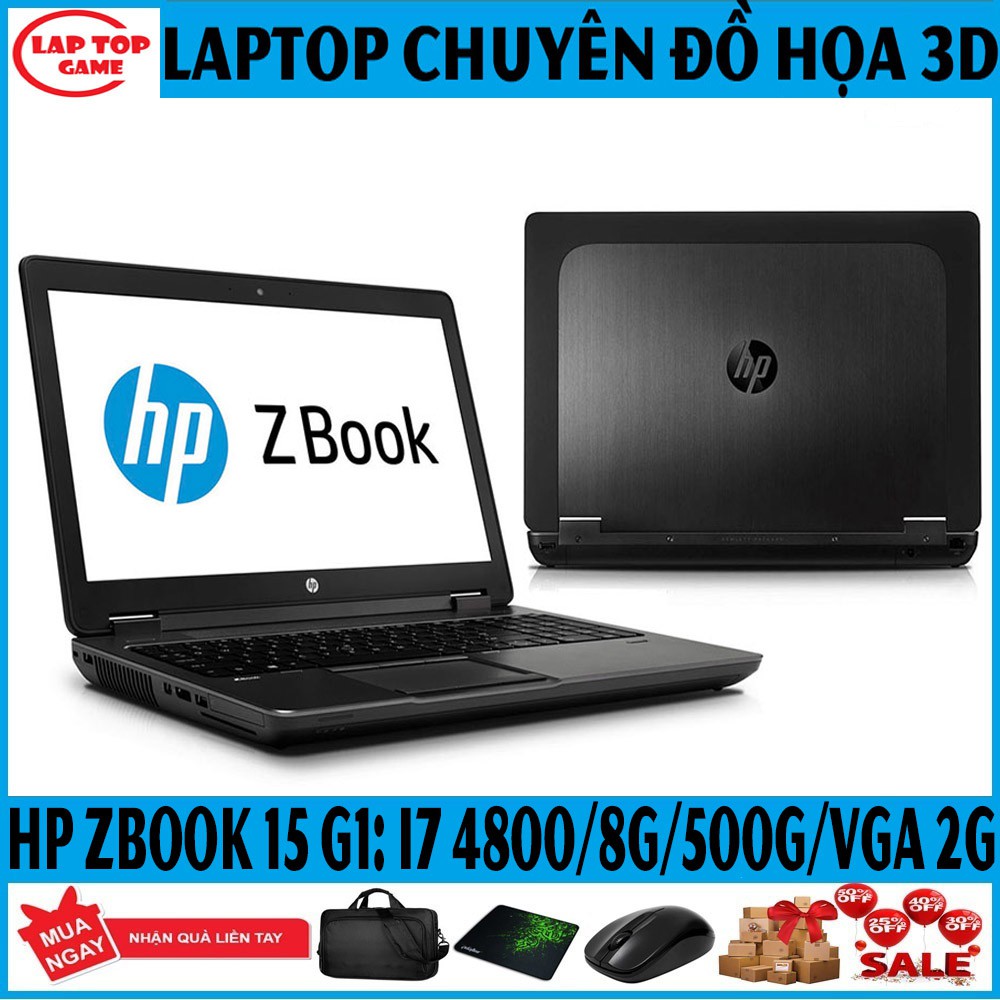 LAPTOP ĐỒ HỌA HP Zbook 15 G1 Core i7 4800MQ/ 8G/ 500G/ VGa K1100 2G/ 15.6 FHD/ laptop cũ chơi game khủng đồ họa