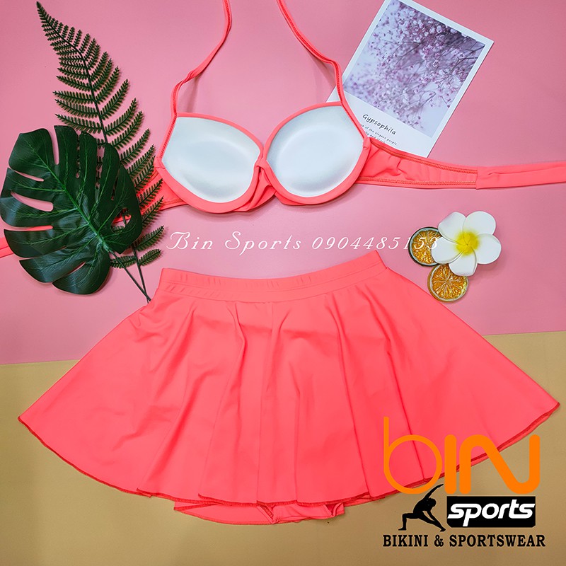 Bikini Bộ Bơi Nữ Hai Mảnh Quần Váy Freesize Bin Sports BHV067