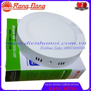Đèn LED ốp nổi trần tròn Rạng Đông 12W, đường kính Փ172mm cao cấp