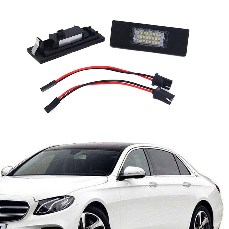 2 Chiếc Đèn LED Ô Tô Biển Số Đèn 12V Đèn LED Trắng Cho Xe BMW E46 4D (98-05) E46 5D (98-05) Lưu Diễn