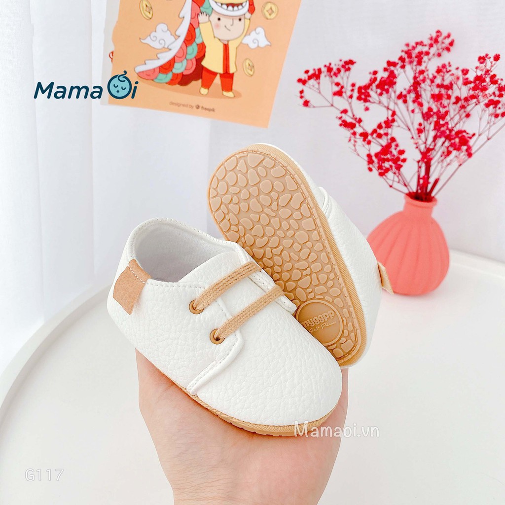 G117 Giày tập đi cho bé giày bata mềm mại êm chân màu trắng của Mama Ơi - Thời Trang cho bé