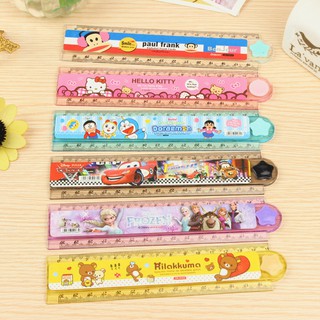 Combo 10 cây thước nhựa xếp in hình