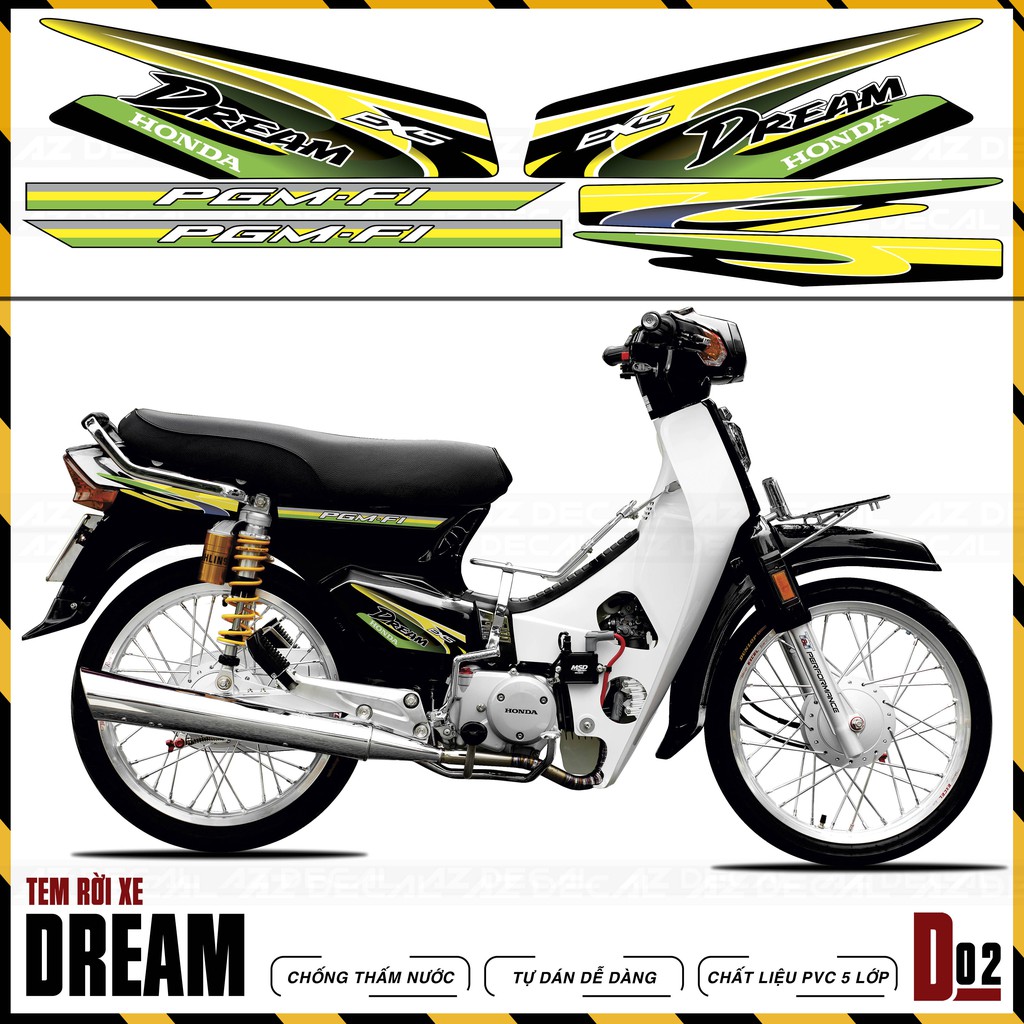 Tem Dream Việt & Thái Mẫu EXS Chế D2 - Tem Rời Dán Dream Nhiều Màu Chống Nước, Bền Màu, Decal Chế Đa Dạng Mẫu Cho Xe
