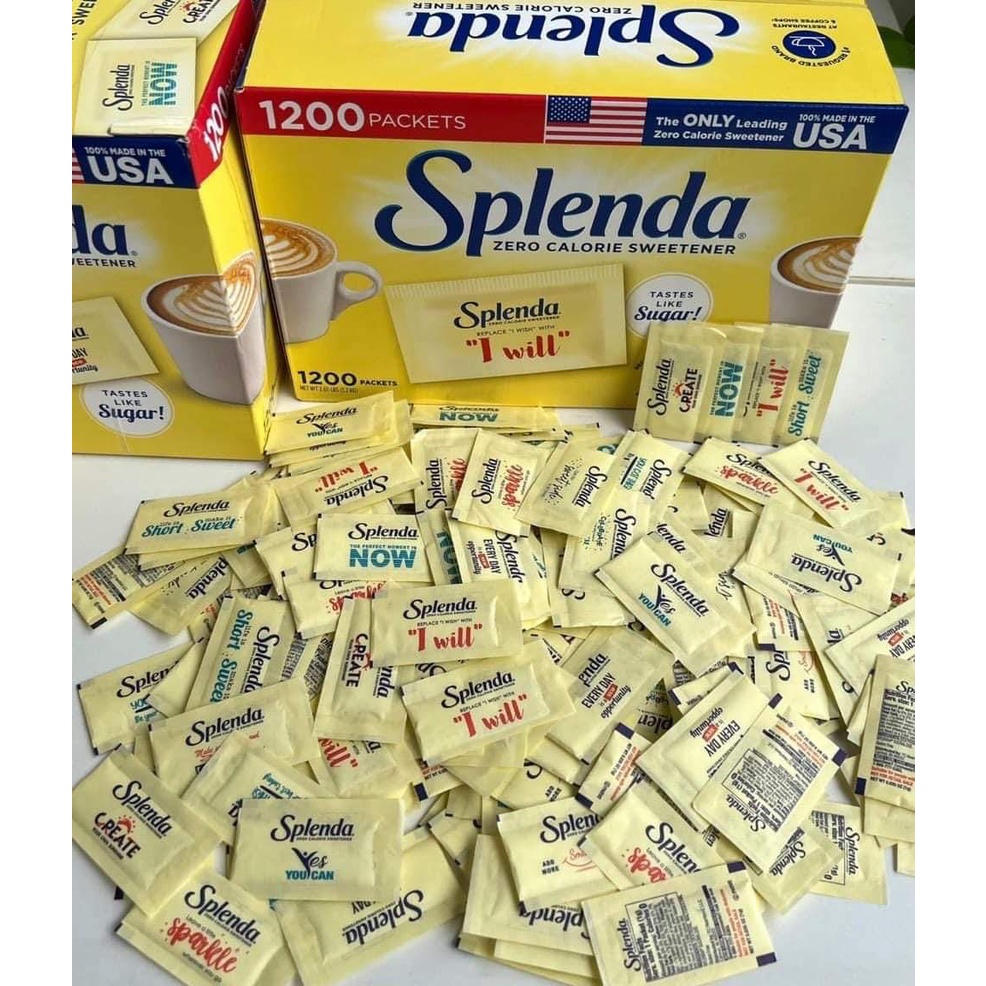 Sét 50 gói đường Splenda Mỹ tách lẻ từ thùng 1.200 gói - Healthy
