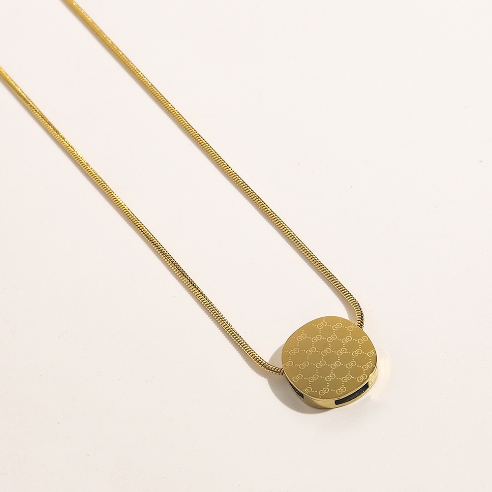 LOUIS VUITTON Vòng cổ Thép Titan Họa Tiết Lv Sang Trọng Cho Nam Nữ