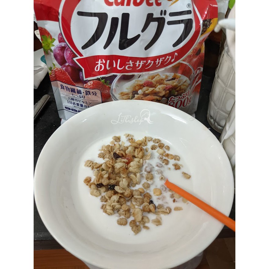 [Nội địa Nhật] Ngũ cốc trái cây Calbee màu đỏ 800g date mới nhất