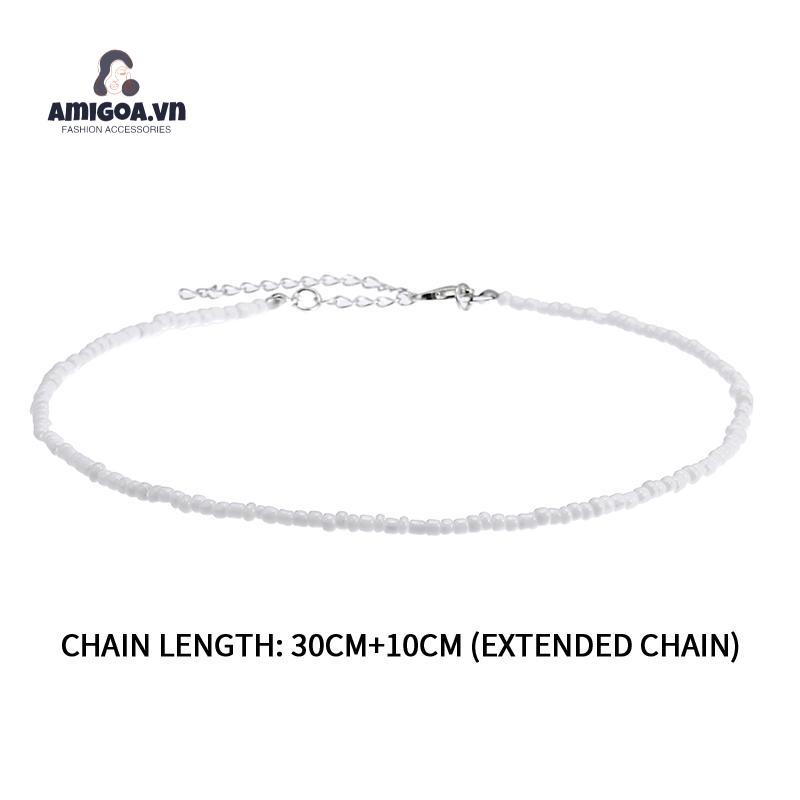 ✨✨ Dây chuyền ngọc trai đính cườm đầy màu sắc 17KM Hàn Quốc vòng cổ nữ