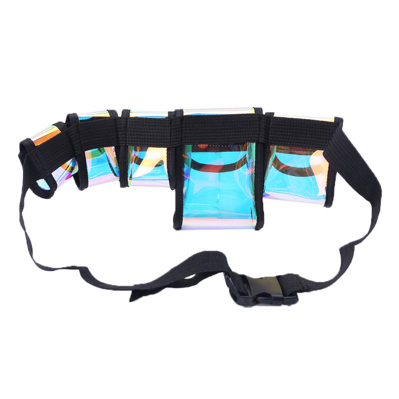 Túi Đeo Chéo Mini Trong Suốt Nhiều Túi Thời Trang Unisex