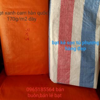bạt xanh cam ,bạt kẻ khổ may theo yêu cầu đã có may viền,đột khuy