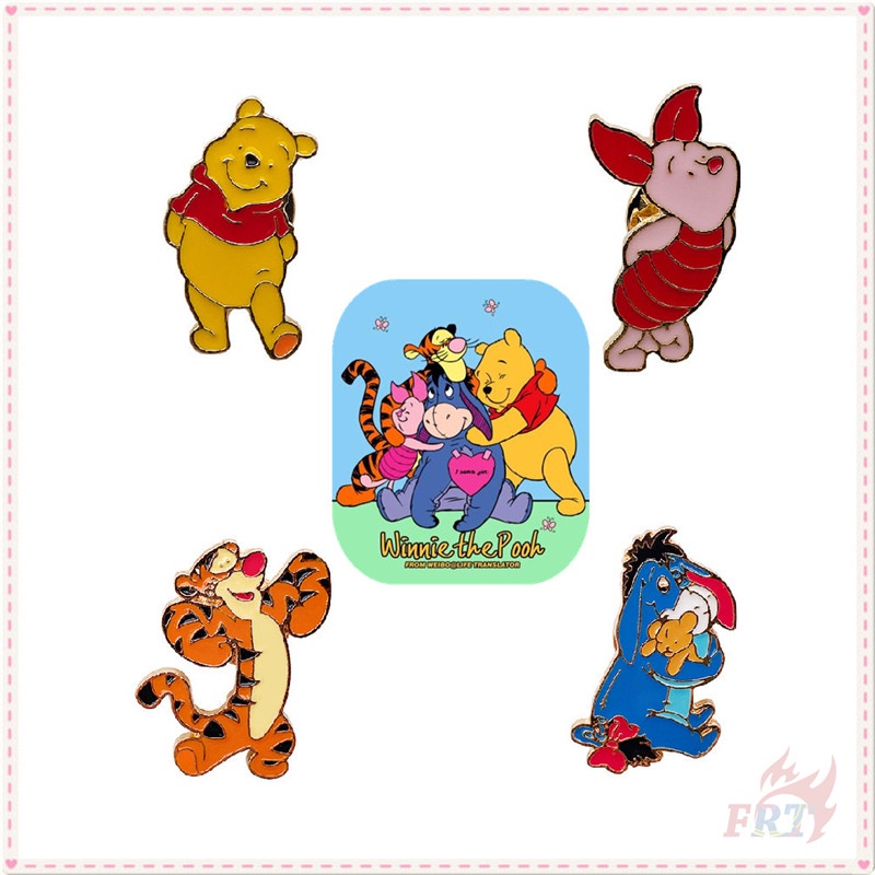 ★ Huy Hiệu Cài Áo Hình Gấu Pooh Và Bạn Bè Hoạt Hình ★ 1 Huy Hiệu Gài Áo Họa Tiết Hoạt Hình Sáng Tạo Thời Trang