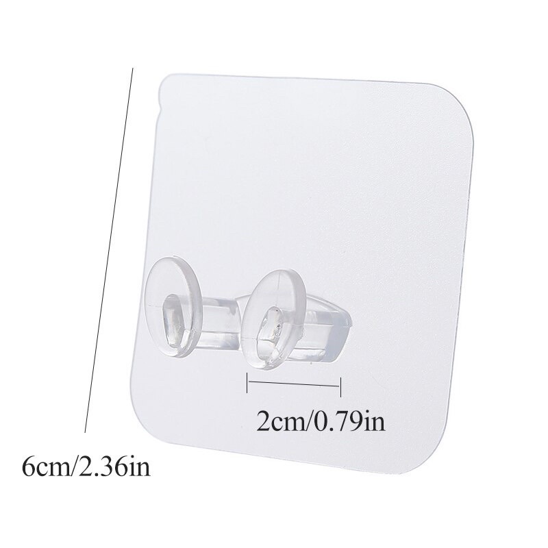 Móc Dán Tường 2 Tai Kẹp Giữ Dây Điện, Phích Cắm Điện, Đỡ Sạc Điện Thoại