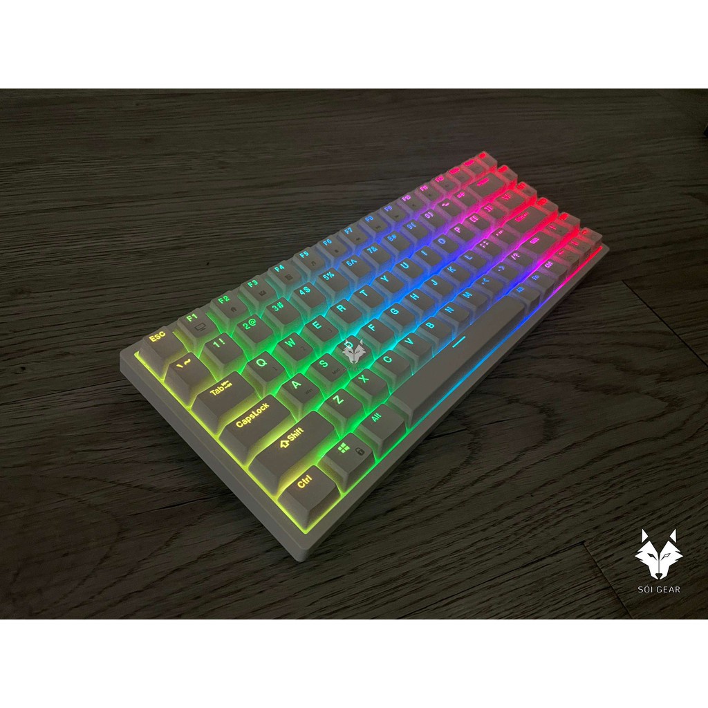 ✤┇Bàn phím cơ không dây Royal Kludge RK84 HOTSWAP, Led RGB, Type C, Bluetooth 5.0, Wireless 2.4G, Đen/Trắng