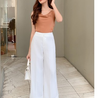 Áo lụa cổ đổ hai dây GA015 - Genni