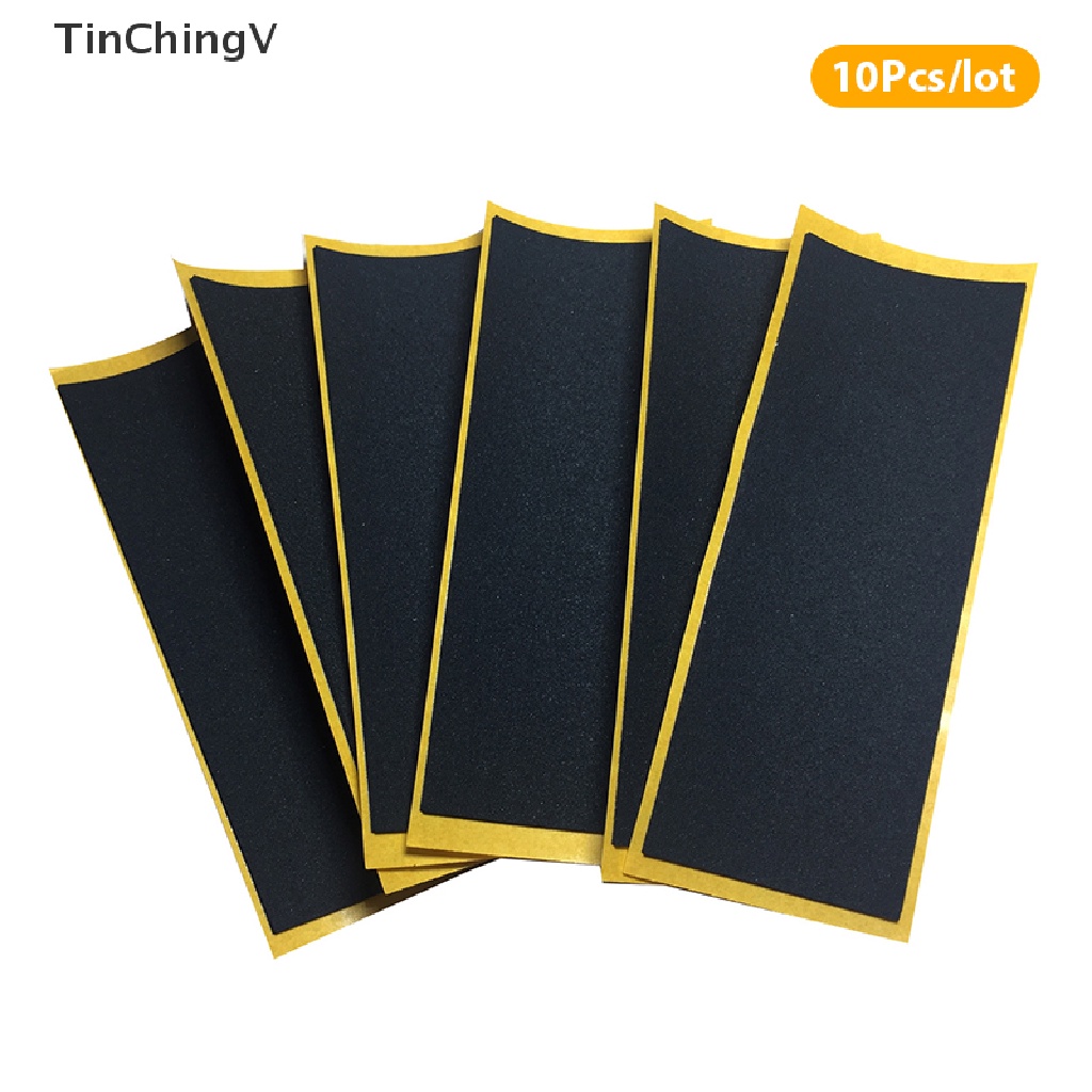Set 10 miếng dán ván trượt ngón tay màu đen chuyên dụng