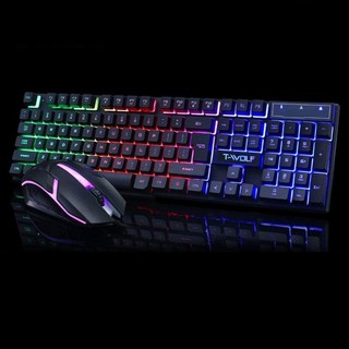 COMBO CHUỘT BÀN PHÍM T-WOLF TF200 USB LED 7 MÀU