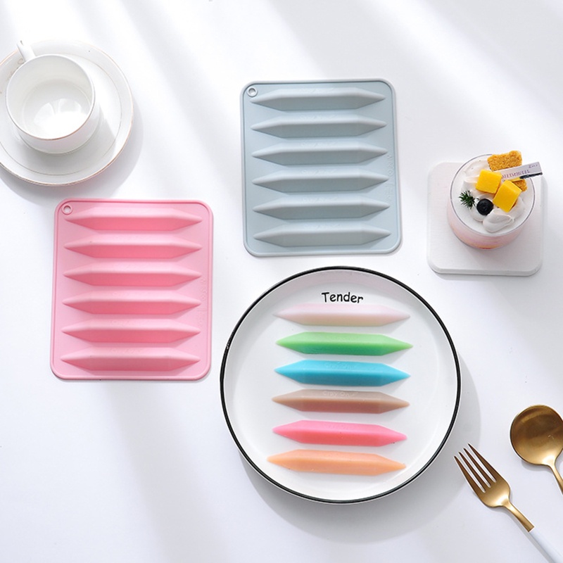 Khuôn Bút Chì Màu Bằng Silicon Cấp Thực Phẩm An Toàn Cho Bé DIY