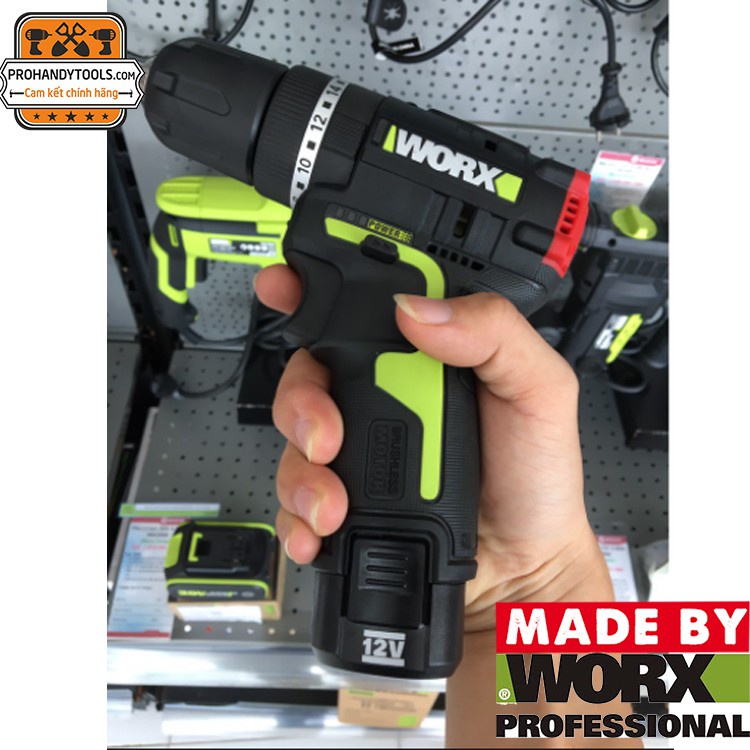 Máy khoan động lực dùng pin Li-ion 12V WORX GREEN WU131
