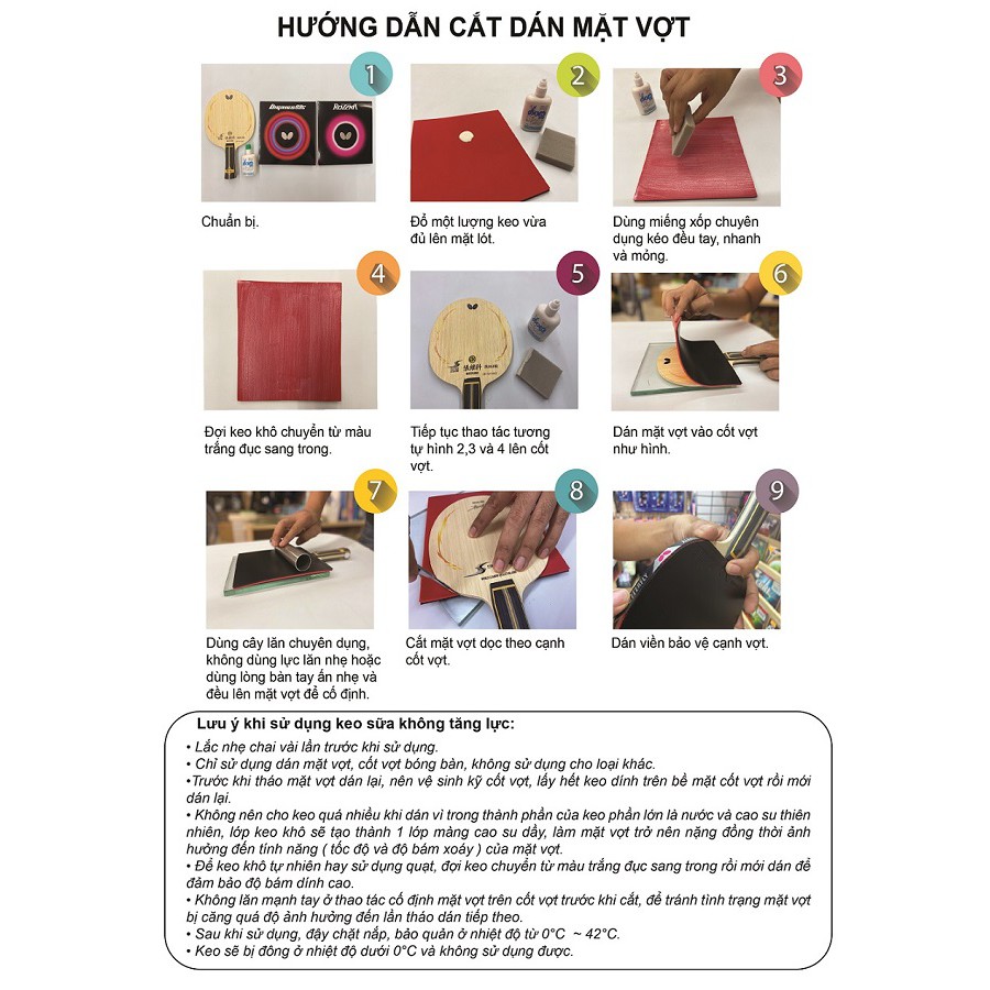 Keo sữa dán vợt bóng bàn Yasaka - NORISUKE Made In Japan Hàng Chính Hãng
