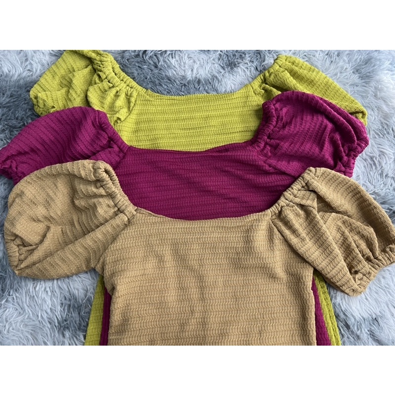 Đầm xốp ôm body tay phồng