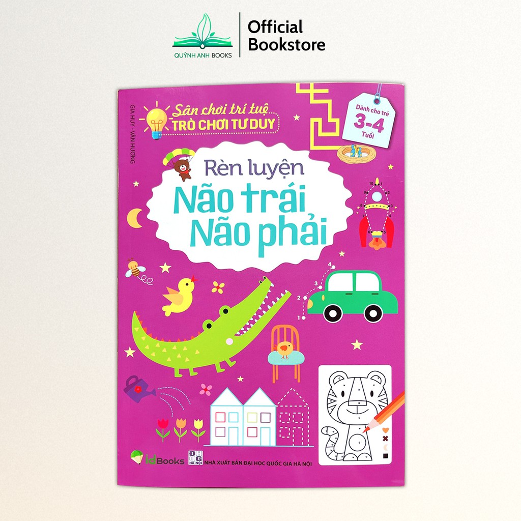 Sách - Sân chơi trí tuệ trò chơi tư duy rèn luyện não trái não phải dành cho trẻ từ 3-6 tuổi  - NPH ID books