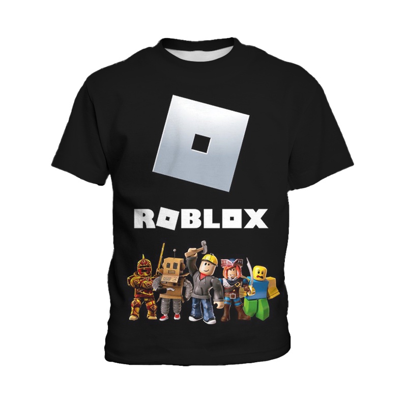 Áo Thun Tay Ngắn In Hoạt Hình ROBLOX Dễ Thương Cho Bé Trai Từ 3-13 Tuổi