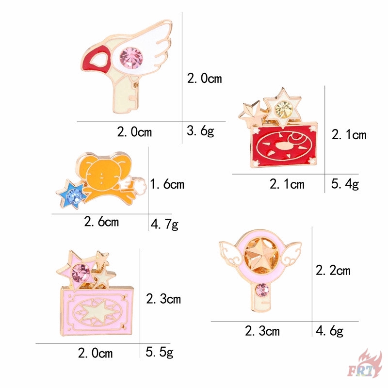 Ghim cài hình thẻ bài Sakura bằng kim loại độc đáo